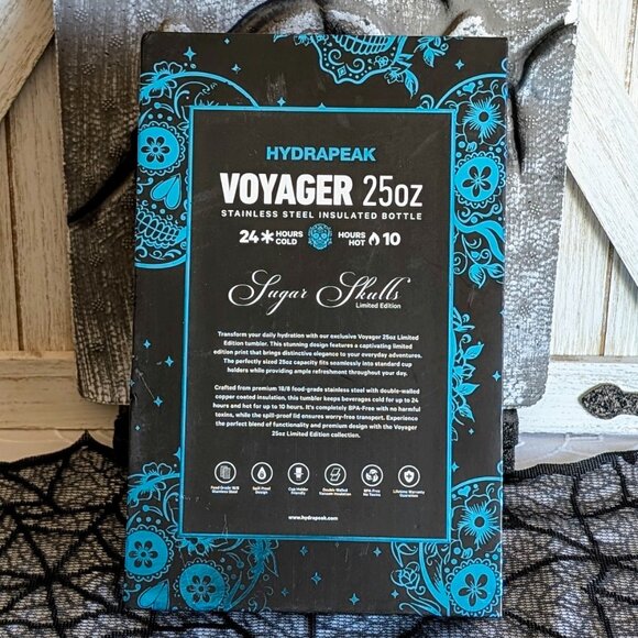 "SOLD"Hydra pea Voyager Limited Edition Sugar Skulls Holographic 25oz Tumbler 💀 - Picture 4 of 5